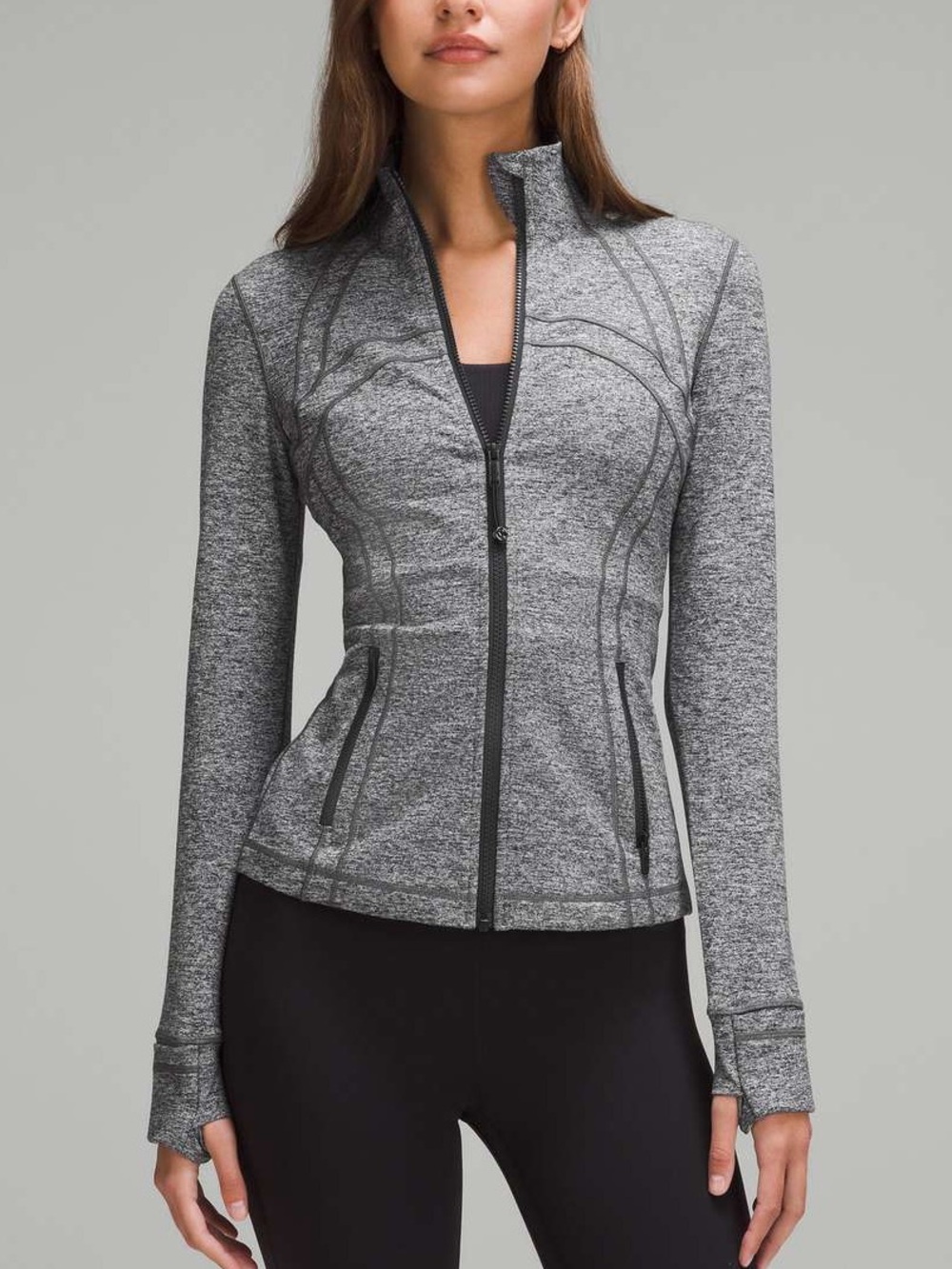 LULULEMON ATHLETICA Women’s Grey Full‑Zip Performance Jacket